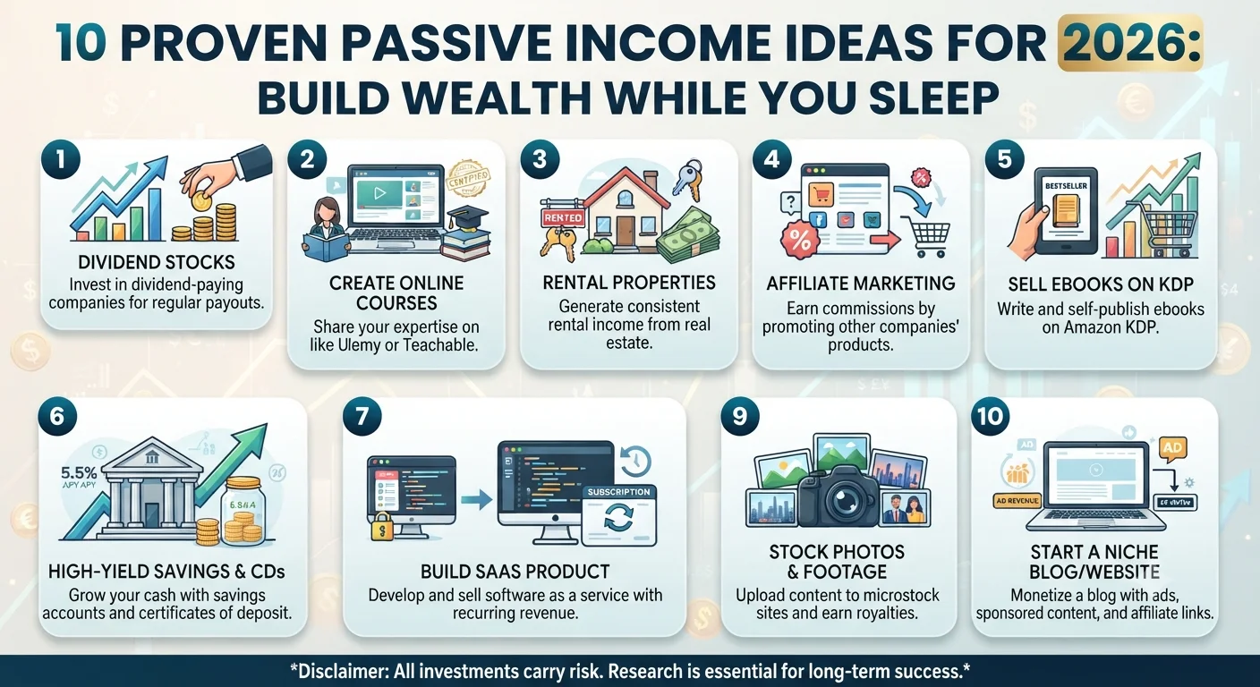 10 Proven Passive Income Ideas for 2026: Build Wealth While You Sleep