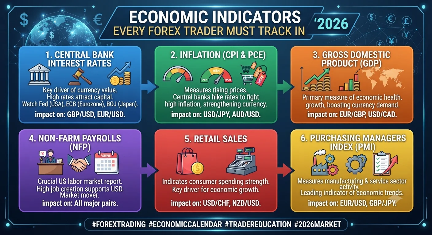 Economic Indicators Every Forex Trader Must Track in 2026