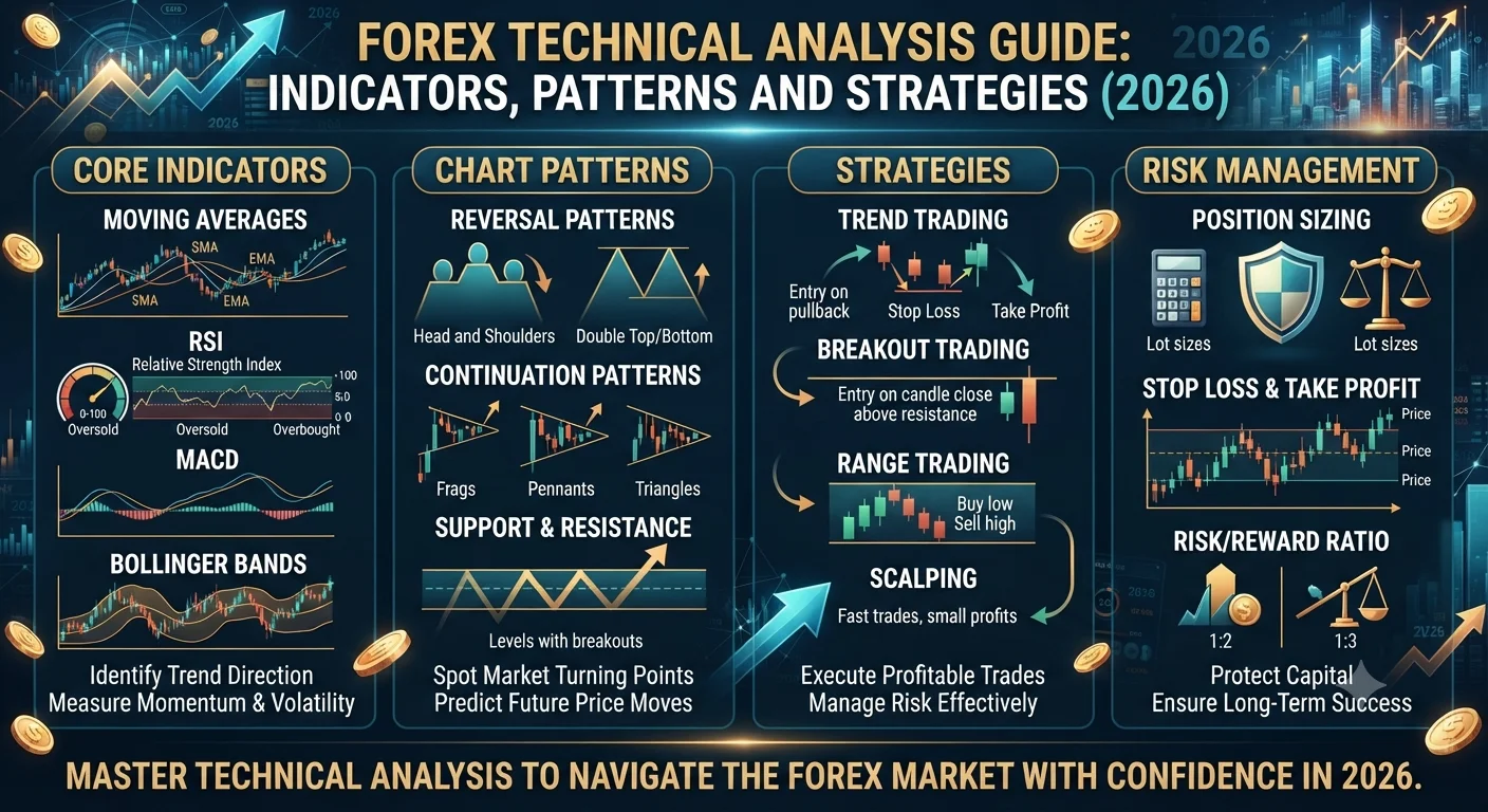 Forex Technical Analysis Guide: Indicators, Patterns and Strategies (2026)