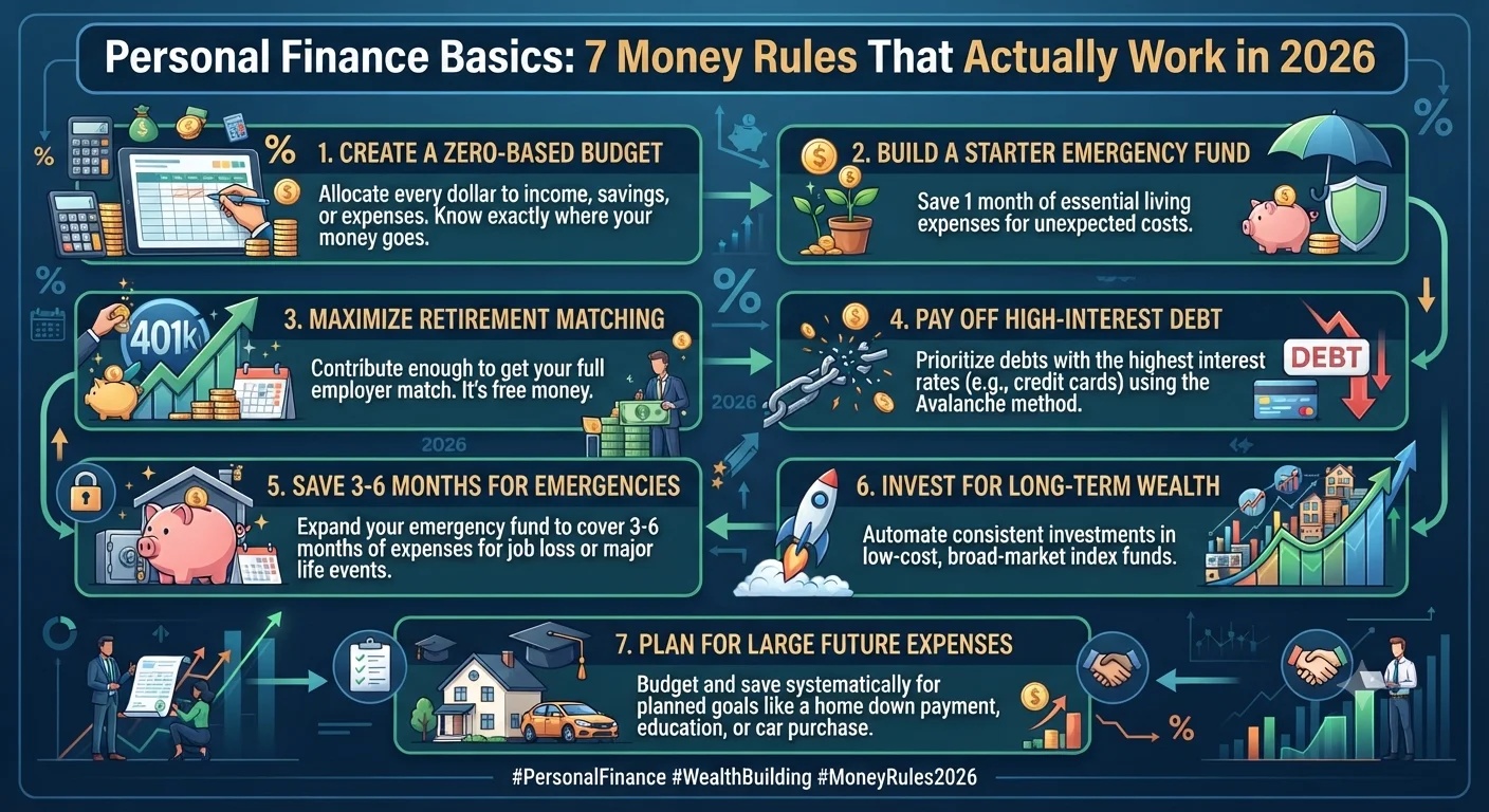 Personal Finance Basics: 7 Money Rules That Actually Work in 2026