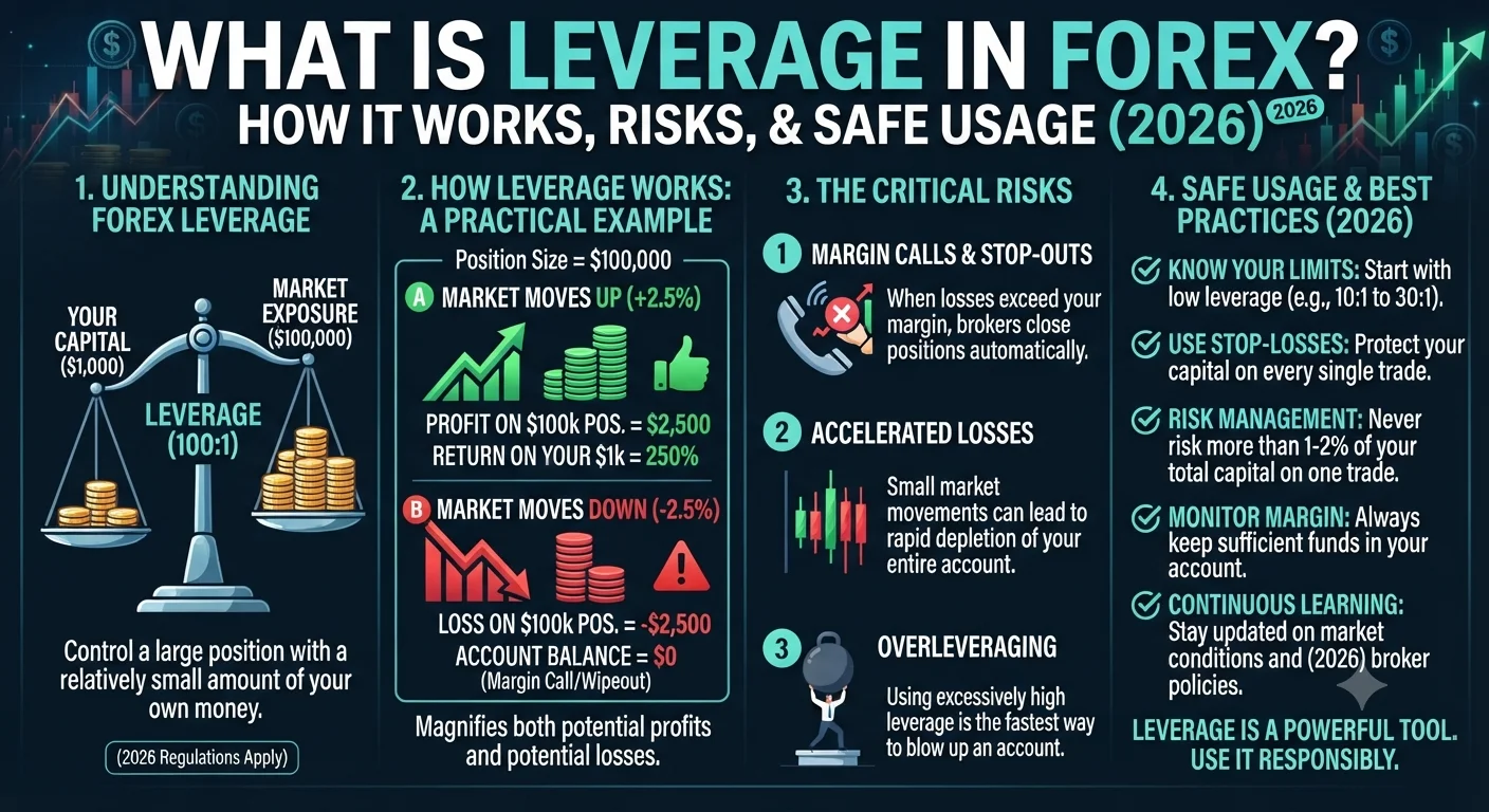 What Is Leverage in Forex? How It Works, Risks, and Safe Usage (2026)